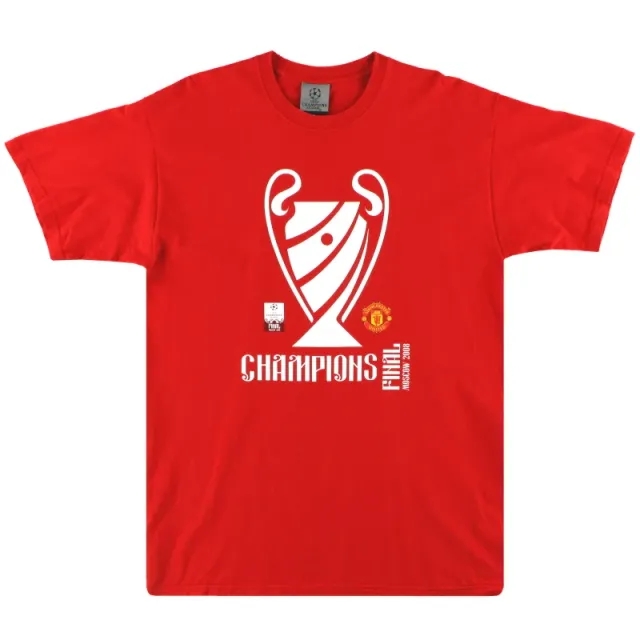 2008 Manchester United Champions League Final Tee Y - Manchester United / Excellent 