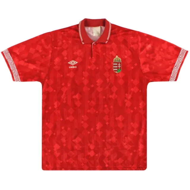 1990-93 Hungary Umbro Home Shirt L - Other European / Excellent 