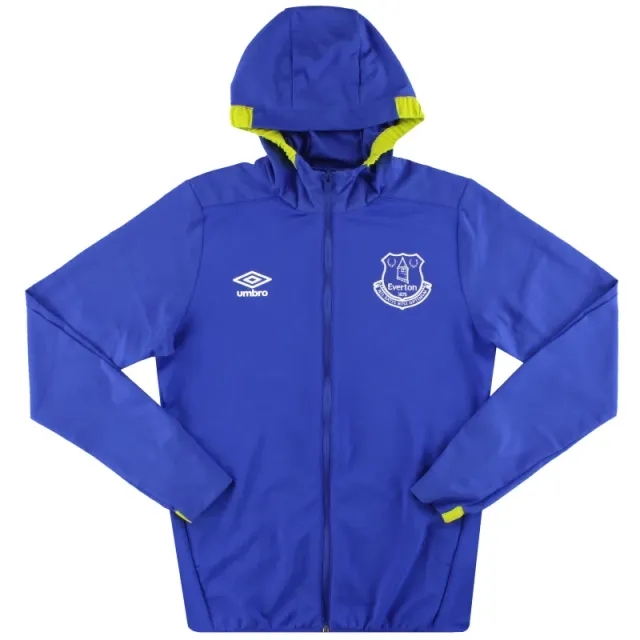 2016-17 Everton Umbro Hooded Rain Jacket *Mint* S - Everton / Mint 