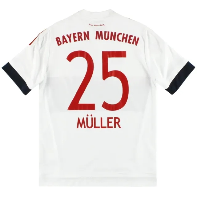 2015-16 Bayern Munich adidas Away Shirt Muller #25 Y - Bayern Munich / Excellent 