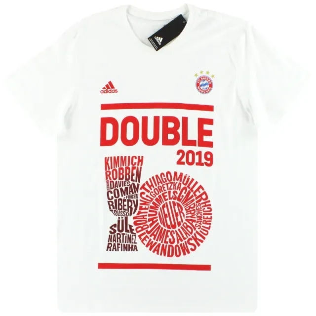 2019 Bayern Munich adidas Double Winners Tee *BNIB* M - Bayern Munich / BNIB 