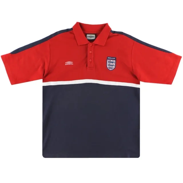 2000-01 England Umbro Polo Shirt L - England / Excellent 