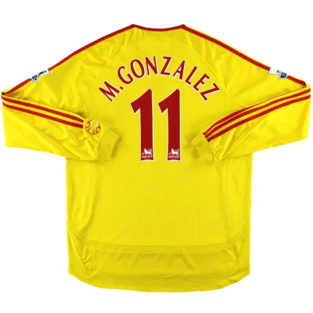 2006-07 Liverpool adidas Away Shirt M. Gonzalez #11 L/S L - Liverpool / Excellent 