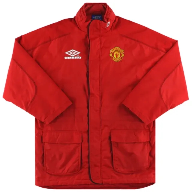1998-00 Manchester United Umbro Padded Bench Coat L - Manchester United / Excellent 