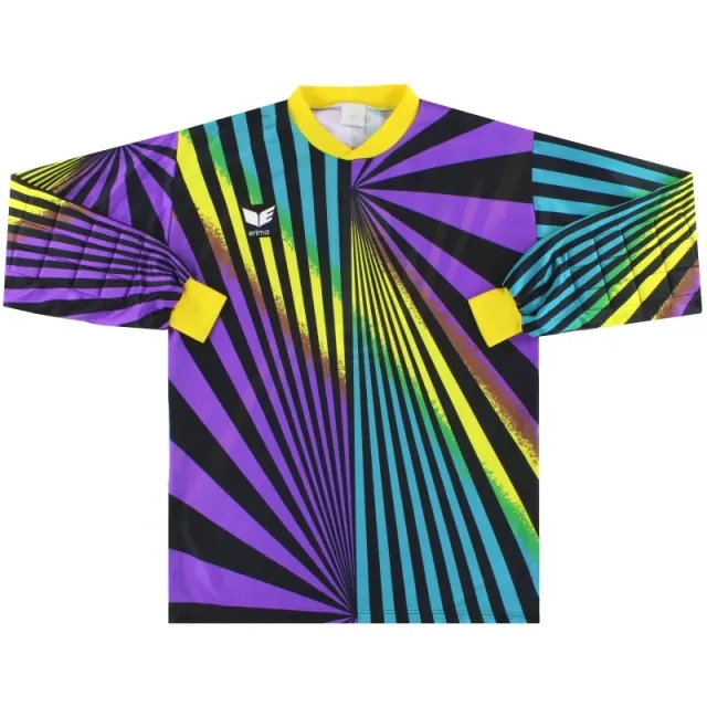 1989-90 Erima Template Goalkeeper Shirt #1 L - Other Non League Clubs / Excellent 