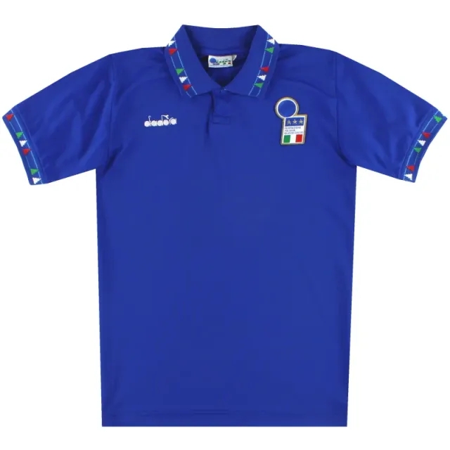 1992-93 Italy Diadora Home Shirt L.Boys - Italy / Excellent 