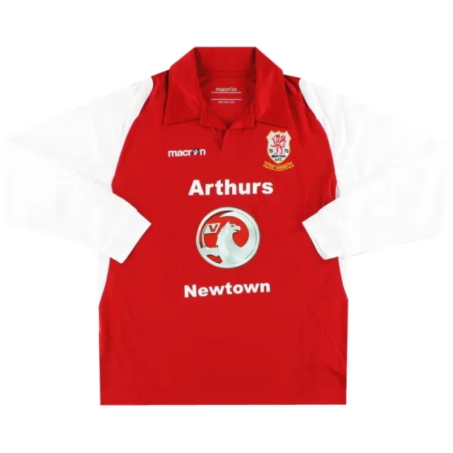 2011-12 Newtown Macron Home Shirt *As New* L/S S - Welsh Clubs / As New 