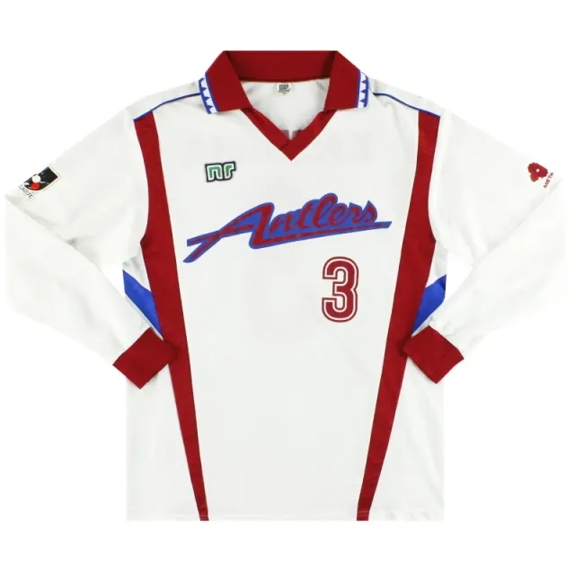 1992-93 Kashima Antlers Ennerre Away Shirt L/S #3 L - Other World Clubs / Excellent 
