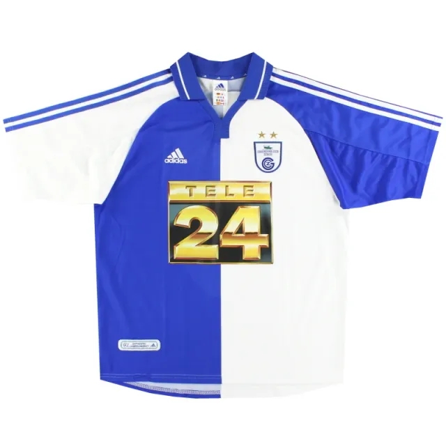 2000-01 Grasshoppers adidas Home Shirt #9 M - Other European Clubs / Excellent 