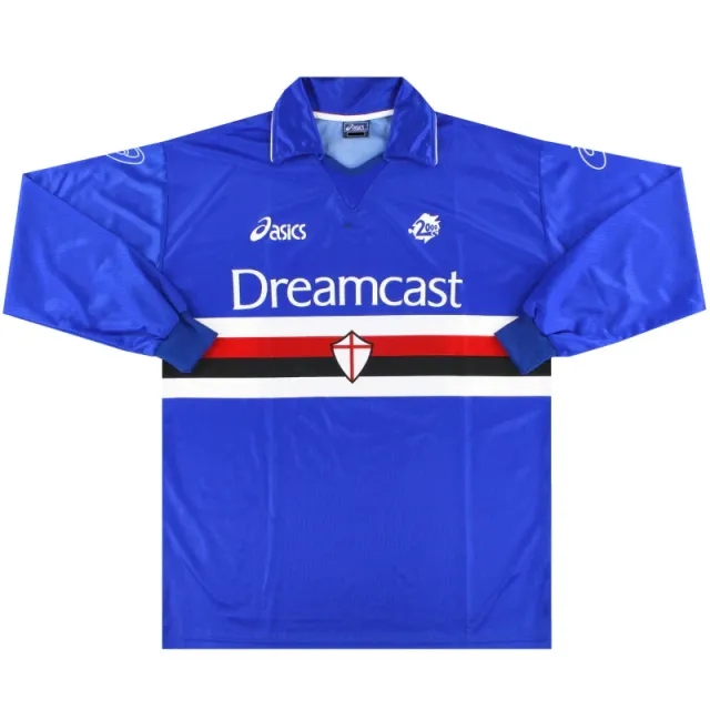 1999-00 Sampdoria Asics Home Shirt L/S XL - Sampdoria / Excellent 