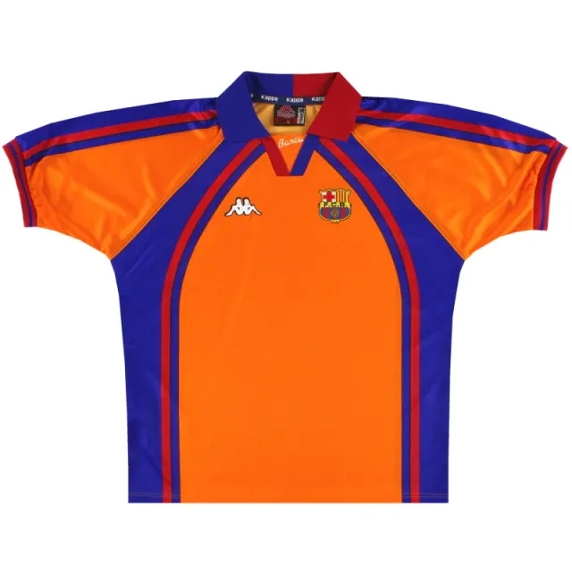 1997-98 Barcelona Kappa European Away Shirt *Mint* M - Barcelona / Mint 