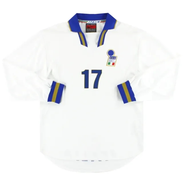 1996-97 Italy Nike Player Issue Away Shirt (Diego Fuser) #17 L/S L - Italy / Excellent 