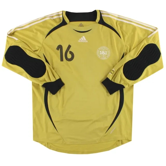2006-07 Denmark adidas Player Issue Goalkeeper Shirt #16 XL - Denmark / Excellent 
