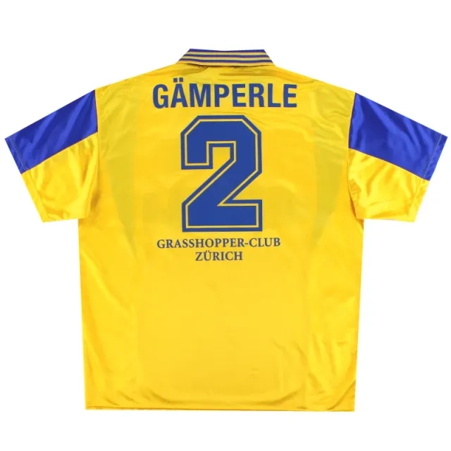1997-98 Grasshoppers adidas Match Issue Away Shirt Gamperle #2 XL - Other European Clubs / Excellent 