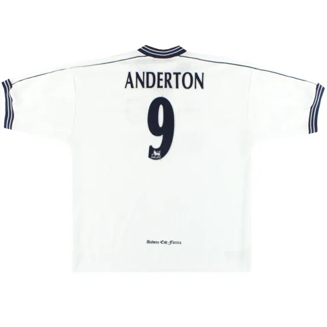 1997-99 Tottenham Pony Home Shirt Anderton #9 XL - Tottenham Hotspur / Excellent 