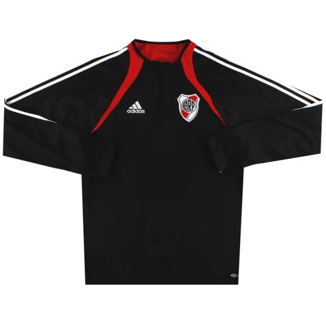 2004-05 River Plate adidas 1/4 Zip Track Jacket *Mint* M/L - Central and South American Clubs / Mint / Medium