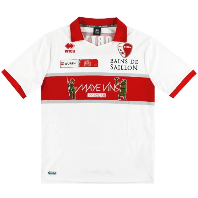 2013-14 FC Sion Errea Home Shirt XL - Other European Clubs / Excellent 