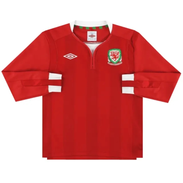 2011-12 Wales Umbro Home Shirt L/S S.Boys - Wales / Excellent 