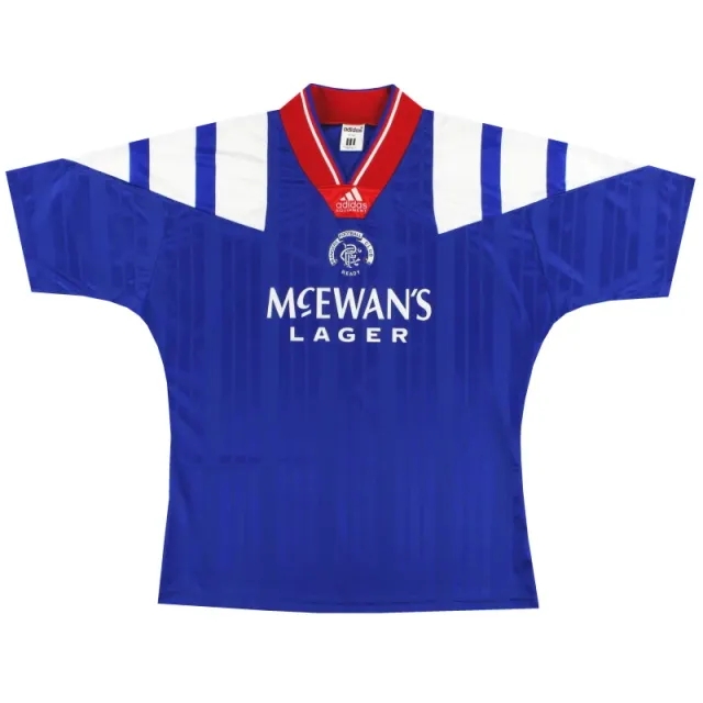 1992-94 Rangers adidas Home Shirt M/L - Rangers / Excellent / Medium