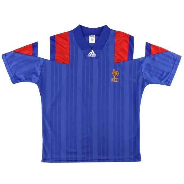 1992-94 France adidas Home Shirt L/XL - France / Excellent / Large
