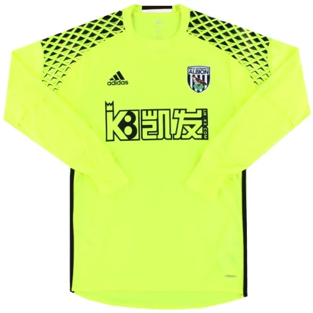 2016-17 West Brom adidas adizero Goalkeeper Shirt S - West Brom / Excellent 