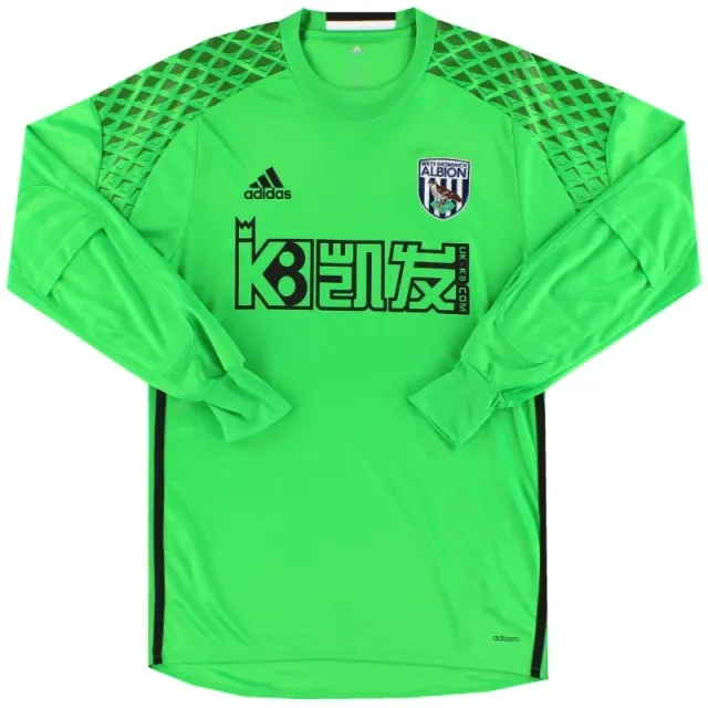 2016-17 West Brom adidas adizero Goalkeeper Shirt *Mint* S - West Brom / Mint 