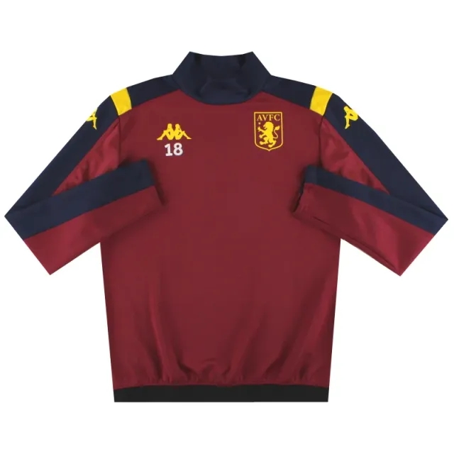 2019-20 Aston Villa Kappa Player Issue Training Top #18 L - Aston Villa / Excellent 