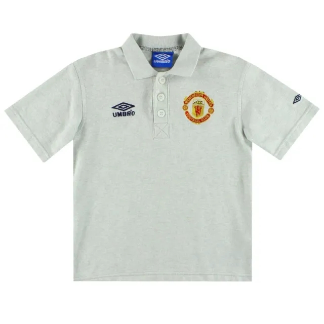 1998-99 Manchester United Umbro Polo Shirt L.Boys - Manchester United / Excellent 