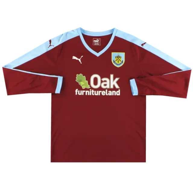 2015-16 Burnley Puma Home Shirt L/S L - Burnley / Excellent 