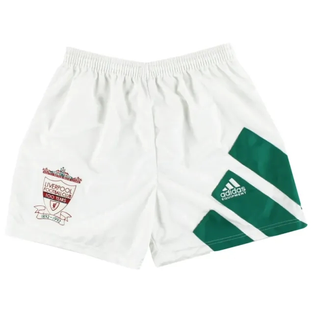 1992-93 Liverpool adidas Centenary Away Shorts S - Liverpool / Excellent 