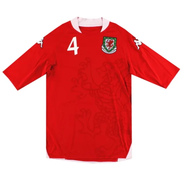 2007-08 Wales Kappa Player Issue Home Shirt #4 XXL - Wales / Very good 