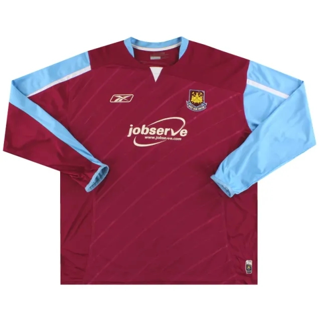 2005-07 West Ham Reebok Home Shirt L/S XXL - West Ham / Very good 