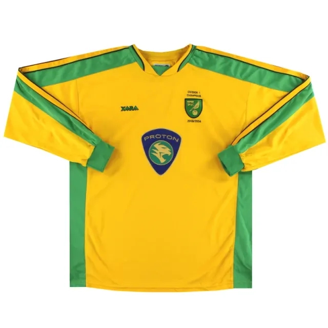 2003-05 Norwich City 'Division 1 Champions' Home Shirt L/S XXL - Norwich City / Excellent 