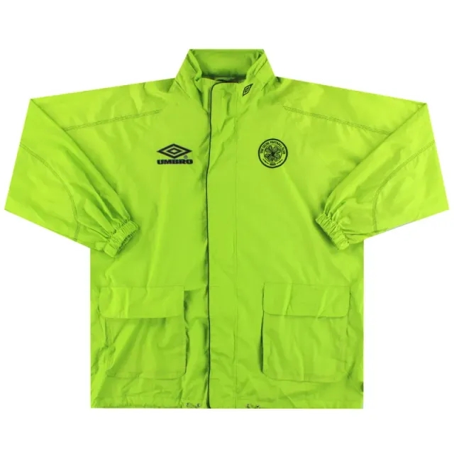1998-99 Celtic Umbro Hooded Rain Jacket L - Celtic / Excellent 