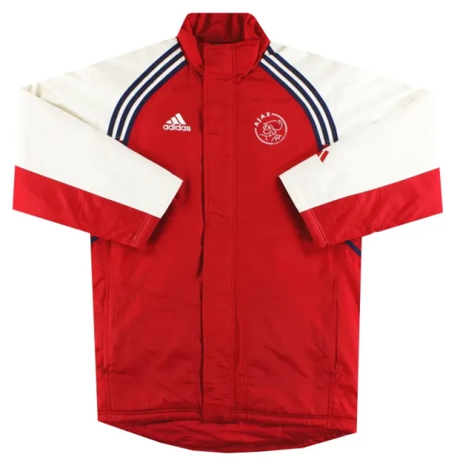 2000-01 Ajax adidas Bench Coat *Mint* M - Ajax / Mint 