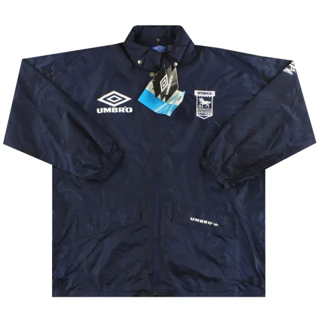 1994-95 Ipswich Umbro Lightweight Hooded Rain Jacket *w/tags* XXL - Ipswich / w/tags 