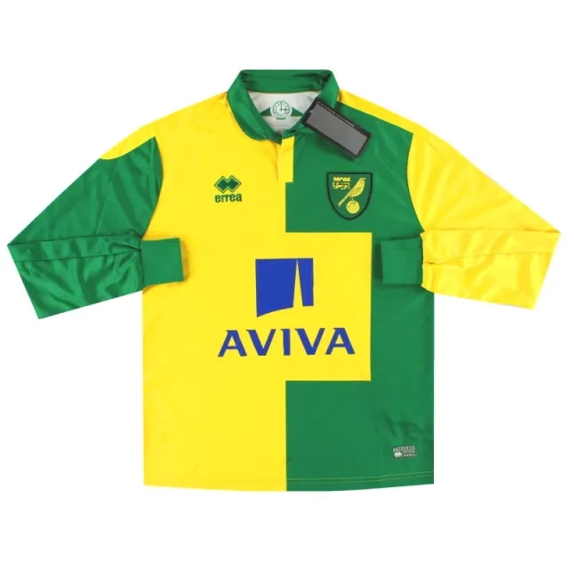 2015-16 Norwich City Errea Home Shirt *w/tags* L/S XXXL - Norwich City / w/tags 