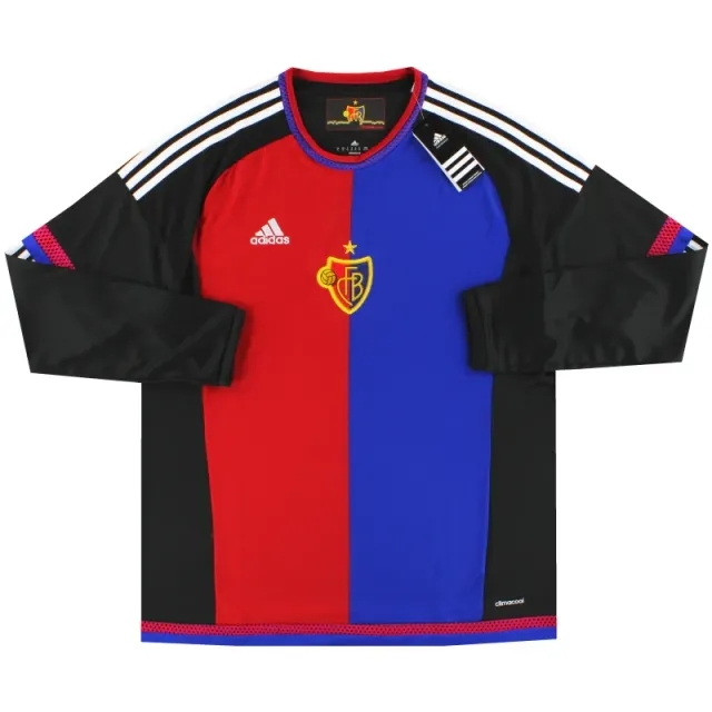 2015-17 FC Basel adidas Player Issue Home Shirt L/S *BNIB* XL - Other European Clubs / BNIB 