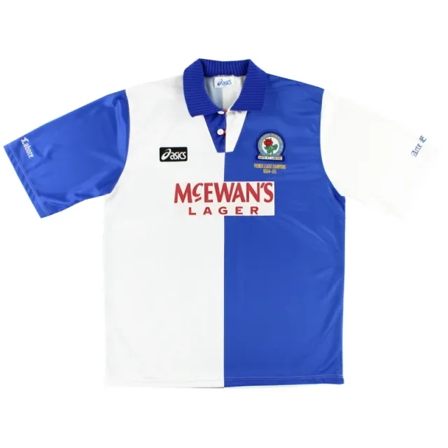 1995-96 Blackburn Asics 'Champions' Home Shirt XXL - Blackburn Rovers / Very good 