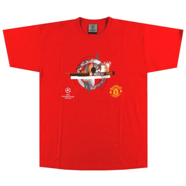 2007-09 Manchester United CL Graphic Tee L - Manchester United / Excellent 