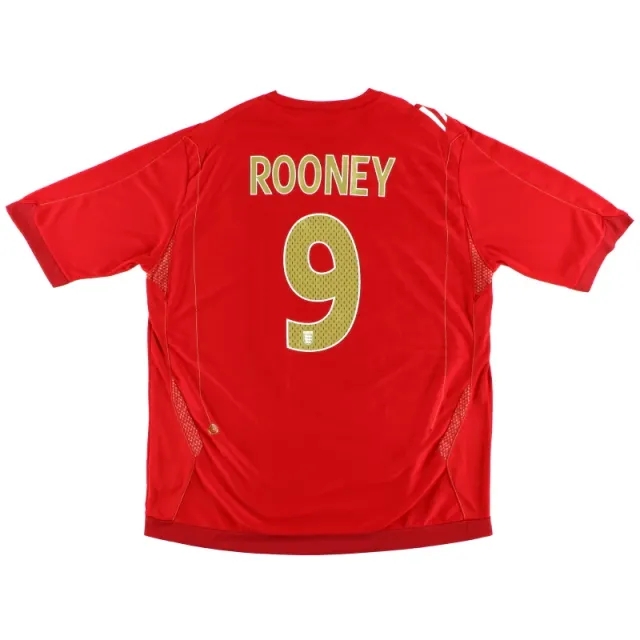 2006-08 England Umbro Away Shirt Rooney #9 XL - England / Excellent 