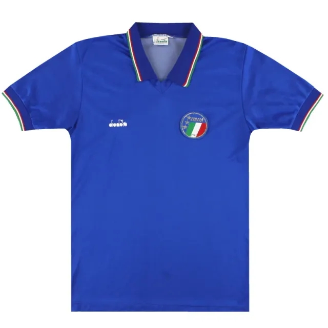 1986-90 Italy Diadora Home Shirt XL - Italy / Excellent 