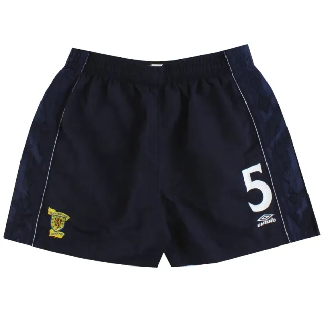 1999-00 Scotland Umbro Player Issue Away Shorts #5 *Mint* XL - Scotland / Mint 