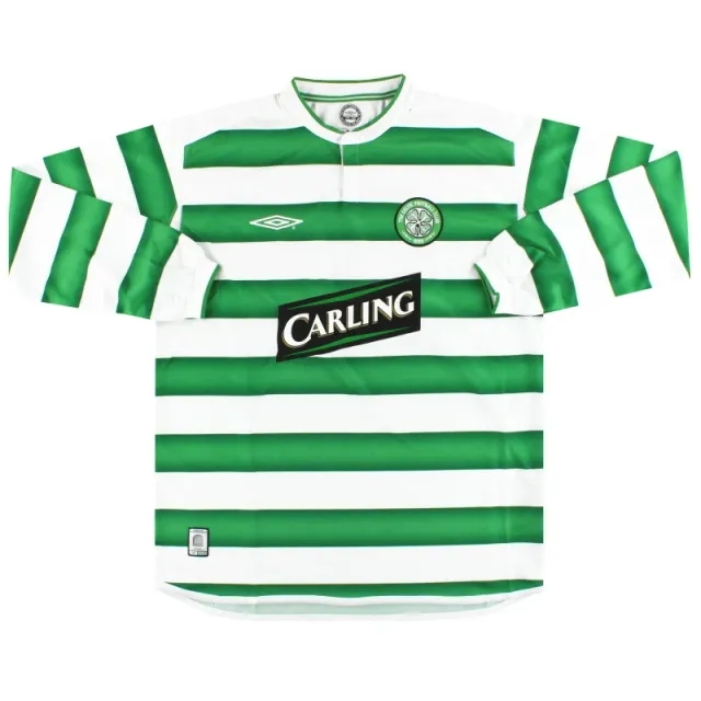 2003-04 Celtic Umbro Home Shirt L/S *As New* L - Celtic / As New 