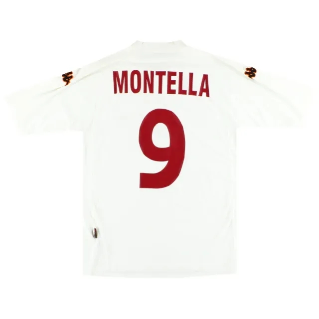 2000-01 Roma Kappa Away Shirt Montella #9 *As New* XXL - Roma / As New 