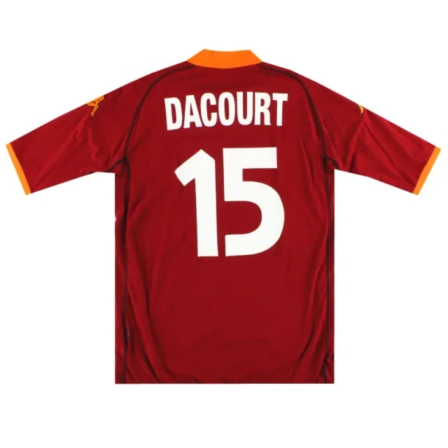 2002-03 Roma Kappa Home Shirt Dacourt # 15 XXL - Roma / As New 