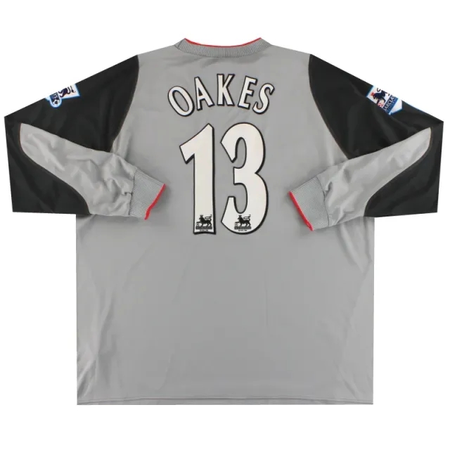 2004-05 Bolton Reebok Match Issue Goalkeeper Shirt Oakes #13 XXL - Bolton Wanderers / Excellent 