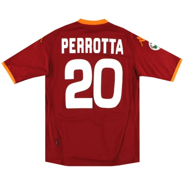 2007-08 Roma Kappa Home Shirt Perrotta #20 *As New* XL - Roma / As New 