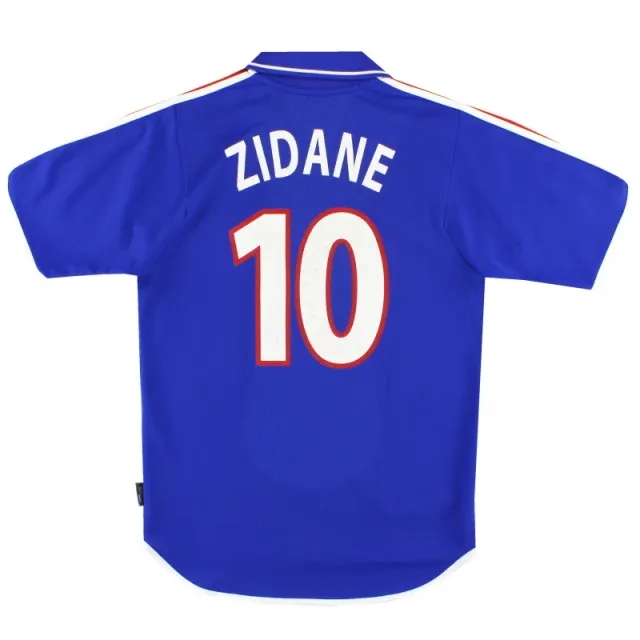 2000-02 France adidas Home Shirt Zidane #10 S - France / Very Good 