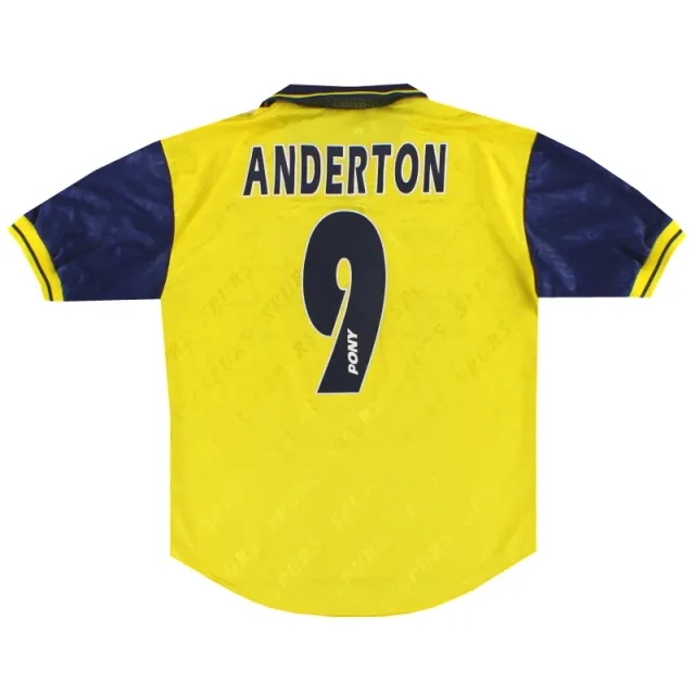 1995-97 Tottenham Pony Third Shirt Anderton #9 S - Tottenham Hotspur / Excellent 